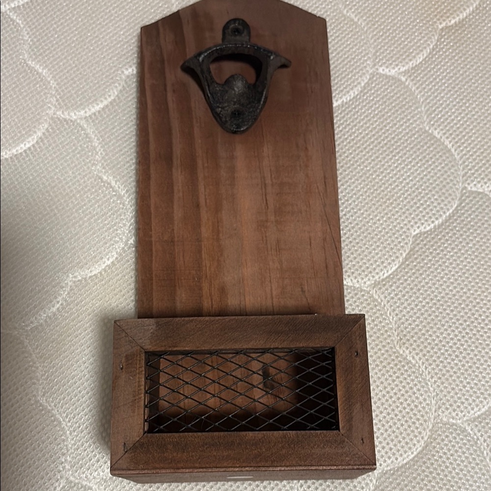 Rustic Brown Wall-Mounted Bottle Opener